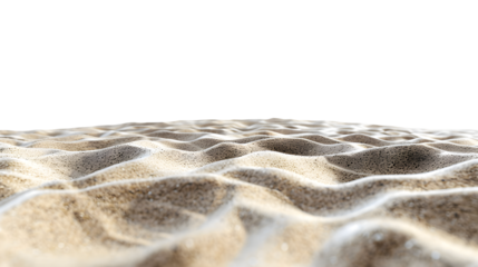 Sandy beach isolated on white background