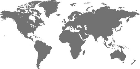 world map with transparent background