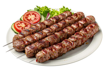 Seekh kebabs on a plate