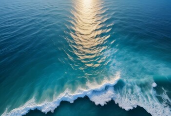 Beautiful beach scenery, high angle view of the sea