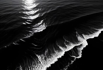 Obraz premium Beautiful beach scenery, high angle view of the sea