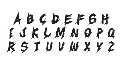 Sharp ripped style horror font with dynamic grunge strokes. Great for posters, stickers, edgy branding, and digital artwork with bold energy.