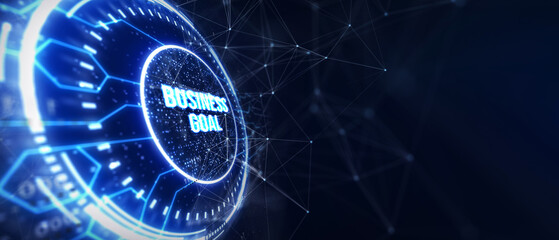 Business goal concept.Business, Technology, Internet and network concept. 3d illustration