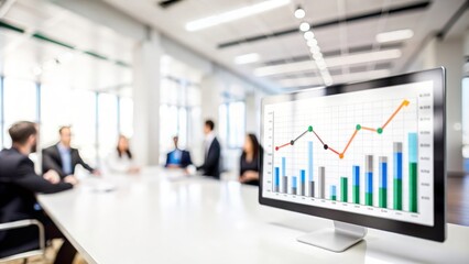 Professional Business Analytics Overlay with Statistical Data
