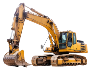 PNG Excavator  white background construction.