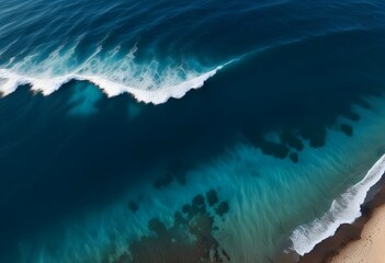 Beautiful beach scenery, high angle view of the sea