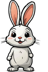 A Cute Two Baby Wild Rabbits Kissing