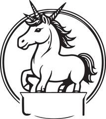 A Cute horse with background