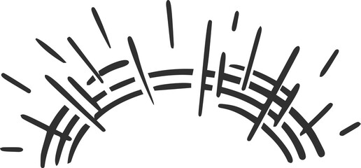 Cartoon bomb boom effect. Bang burst elements. Doodle pow speed lines. Hand drawn bubble and flash motion graphic © Chorna_L