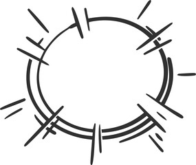 Cartoon bomb boom effect. Bang burst and splashes elements. Doodle orbits with speed lines. Hand drawn bubbles and flash motion graphic. © Chorna_L