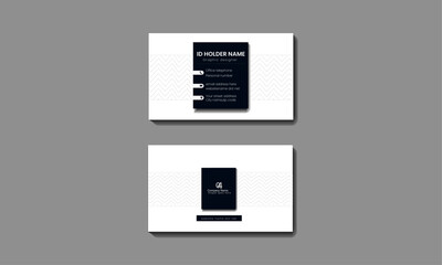 Creative business card  design vector  with white and navy blue color. Business card template. Simple and unique design. 