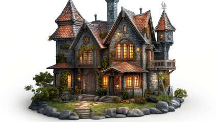 Fototapeta premium old castle in the woods
