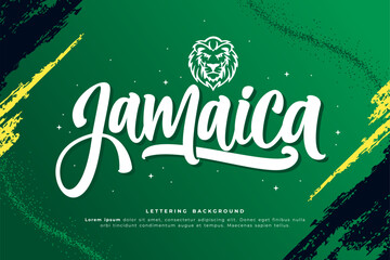 Obraz premium jamaica lettering background vector design