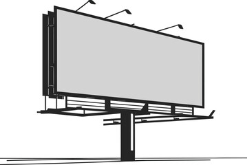Obraz premium Isometric blank billboard illustration 