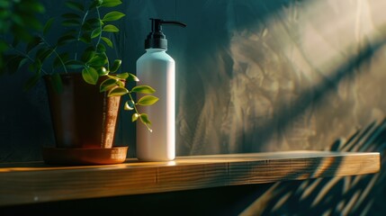Luxurious Hand Lotion Bottle - Elegant Bathroom Product Photography