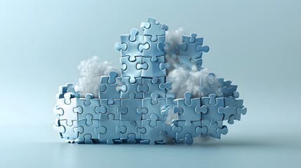 A computer chip with a cloud on it. The cloud is blue and red. The chip is surrounded by a red and orange background