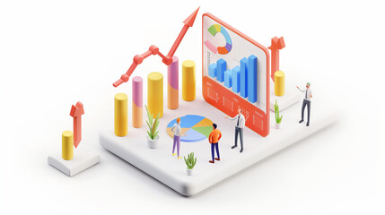 clay animation, isometric view, team barometer