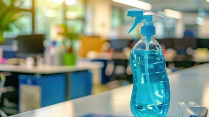 "Stylish Blank Hand Sanitizer Bottle for Office Use - Front View"