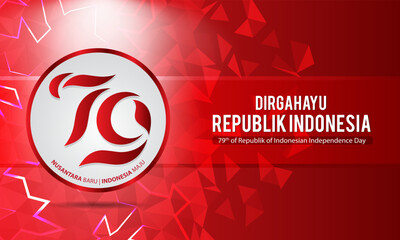Independence Day of Indonesia abstract background, august 17th