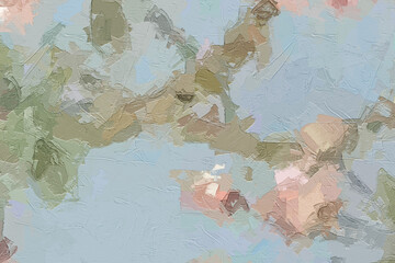 Oil paintings and various flowers, birds, lotus leaves, lotus flowers, and plum blossoms are all beautiful