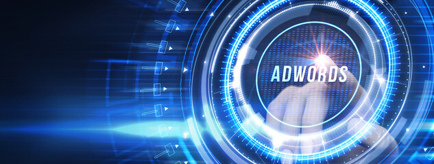 Business, Technology, Internet and network concept. AdWords.