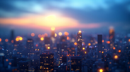 Fototapeta premium 夜の都会のボケライト
