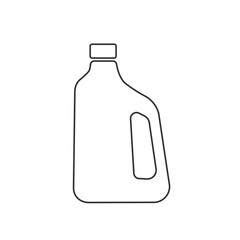 Icon of plastic bottle of liquid laundry detergent. Vector