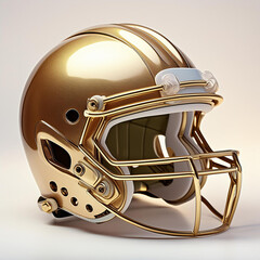 Fototapeta premium Gold Helmet American Football