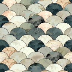 Fototapeta premium Abstract Pastel Fish Scale Pattern Textured Background
