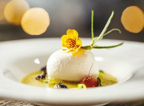 The concept of restaurant and hotel service. Haute cuisine or Grande cuisine. Haute Cuisine.