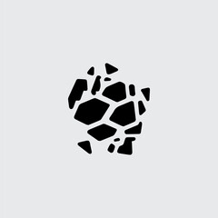 Broken Different Black Cracks, Bullet, Destruction or Vandalism. Vector illustration of Crack on white background