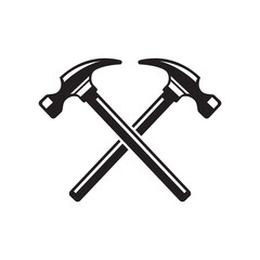 hammer logo vector emblem vintage design