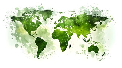 Obraz premium Global Map Highlighting Regions Using Innovative Waste-to-Energy Technologies for Sustainable Power