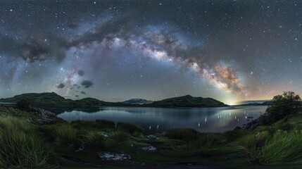 Milky Way Over a Tranquil Lake