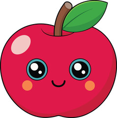 Apple Vector Illustration - Cartoon, Clipart & Line Art Design, Apple vector illustration in cartoon, clipart, and line art styles