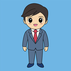 Businessman Vector Illustration - Cartoon, Clipart & Line Art Design, Businessman vector illustration in cartoon, clipart, and line art styles