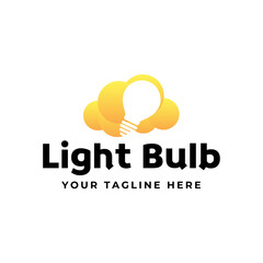 Light bulb logo design vector.