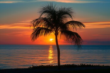 Tropical Sunset at the Beach