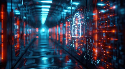 Improving Online Security Through Encrypted Connections, Password Protection, and Cybersecurity Technology. Concept Cybersecurity Technology, Encrypted Connections. Generative AI.