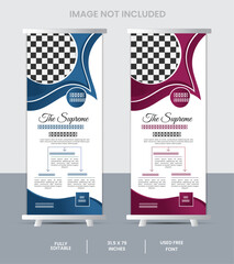 Professional corporate roll up banner design or pull up banner template