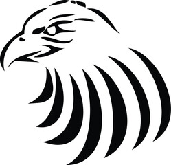 Fototapeta premium Vector Eagle Bird Collection White Background This black and white vector eagle is perfect for graphic designers.