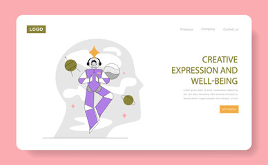 Positive Psychology. Flat Vector Illustration