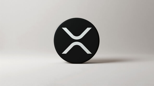XRP 3d logo coin icon on a light background