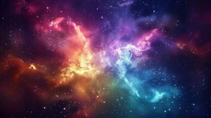 Naklejka premium Colorful space galaxy cloud nebula.&nbsp;Stary night cosmos.&nbsp;Universe science astronomy.&nbsp;Supernova background wallpaper