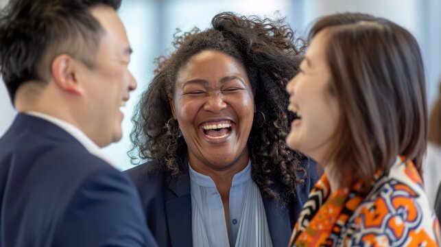 The Friends Laughing Together