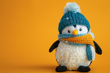 Penguin Toy in Winter Attire