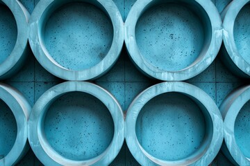 Abstract Blue Geometric Pattern