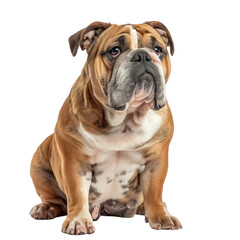 English bulldog on a transparent background