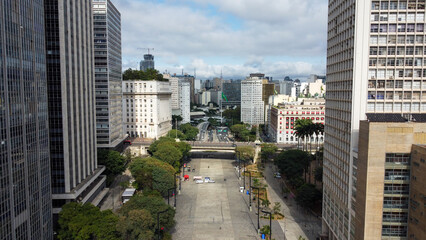 Centro da cidade de são paulo próximo a região do vale do anhangabau, sp, brasil