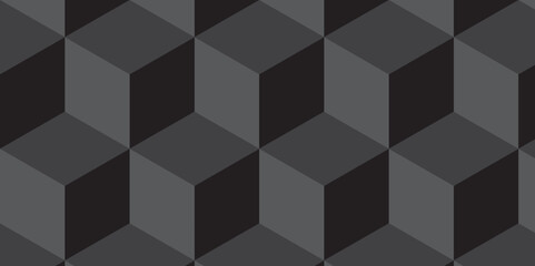 Minimal abstract dark black background from cubes victor art. Geometric tiles and mosaic creative stylish seamless pattern block cube background. minimal hexagon Cubes mosaic shape vector design